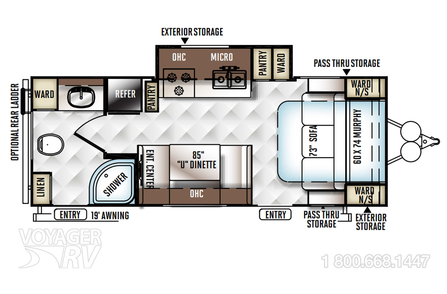 2016 Flagstaff Micro Lite 25KS Floorplan