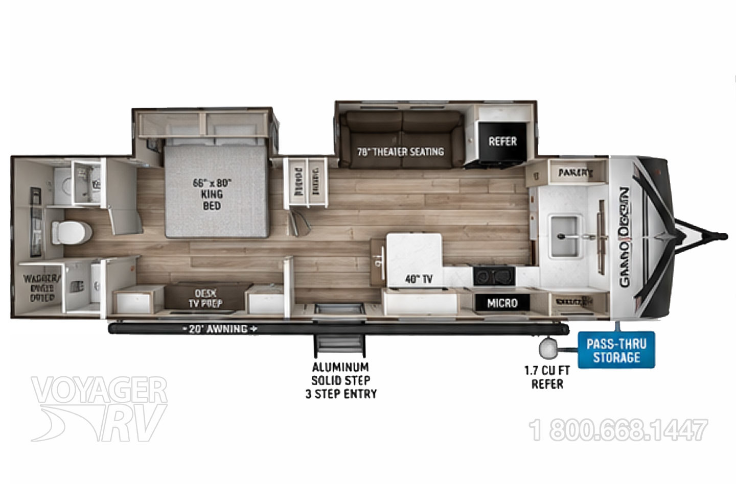 2027 Grand Design Transcend 275FKT Floorplan