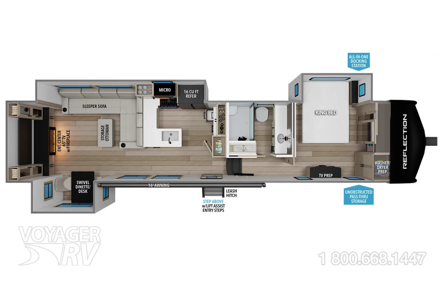2027 Grand Design Reflection 350RDS Floorplan