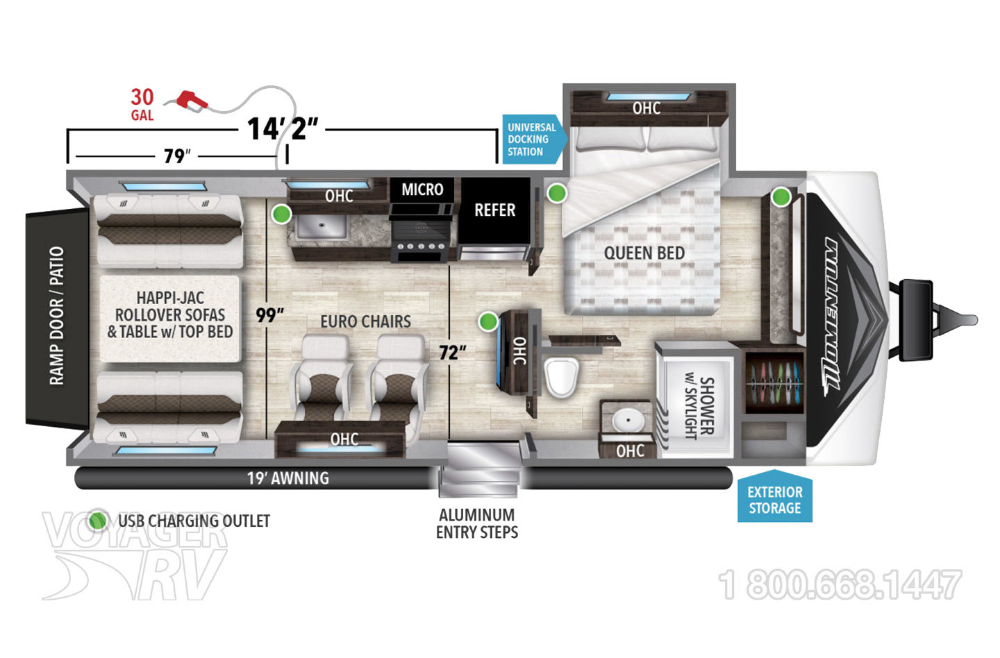 2020 Grand Design Momentum 21G Floorplan