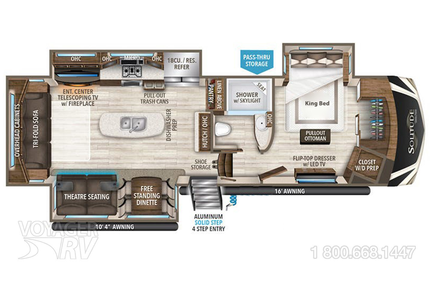 2019 Grand Design Solitude 310GK Floorplan