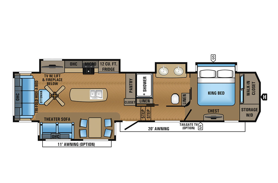 2017 Jayco North Point 381DLQS Floorplan