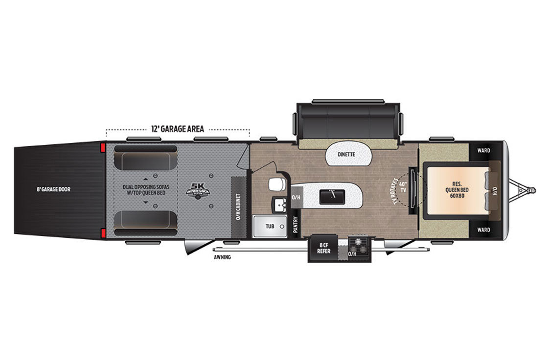 2018 Keystone Impact 312 Floorplan