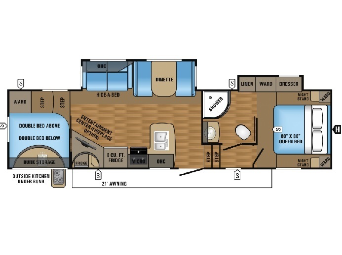 2017 Jayco Eagle HT 29.5BHDS Floorplan