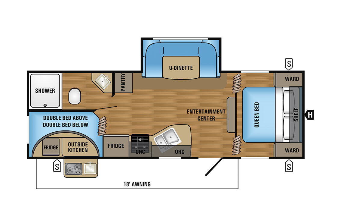 2017 Jayco Jay Flight SLX 242BHSW BAJA Floorplan