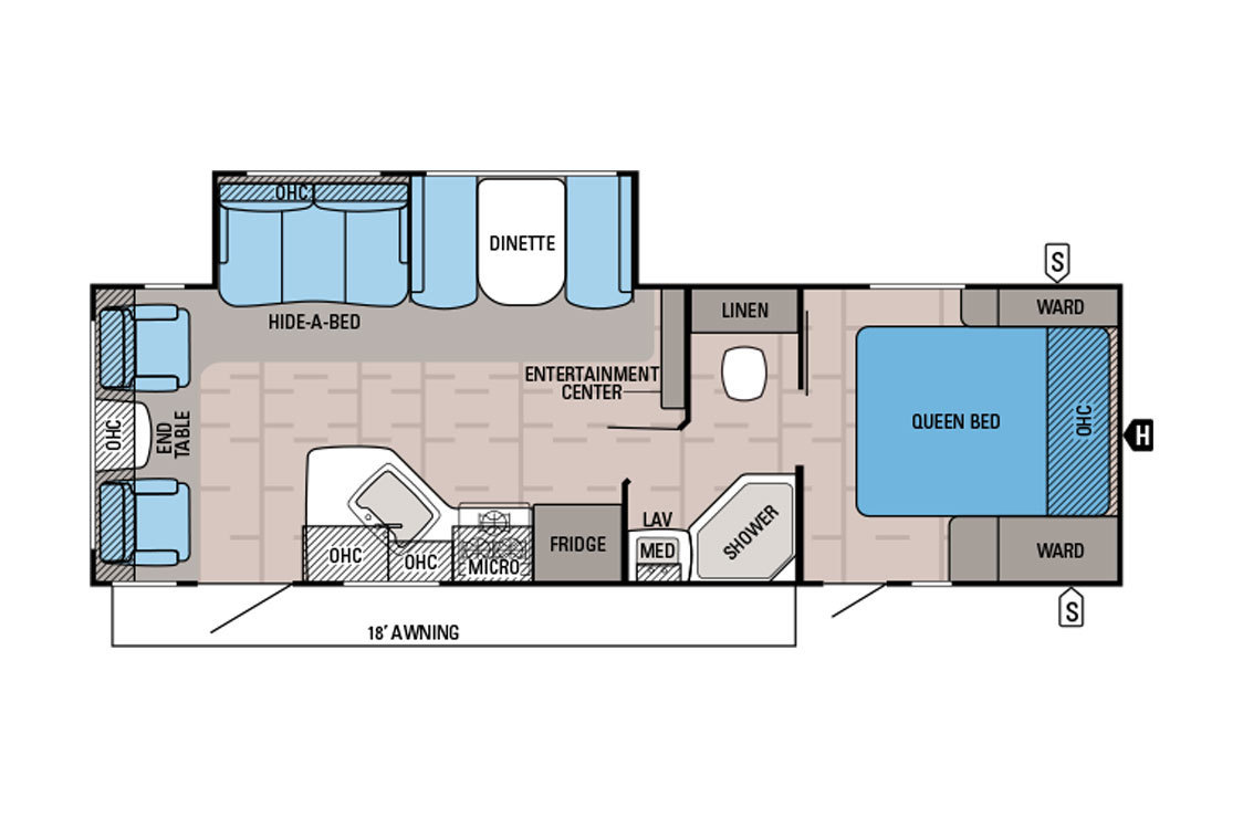 2016 Jayco White Hawk 27DSRL Floorplan