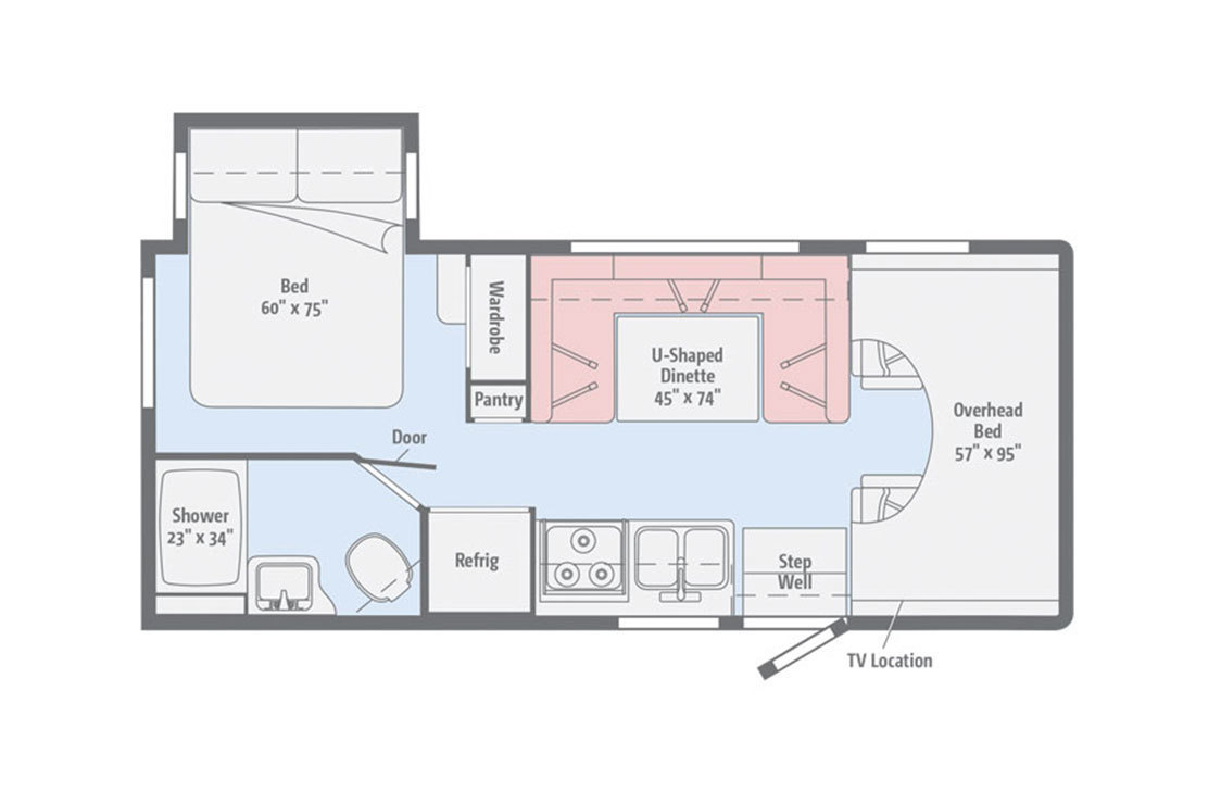 2018 Winnebago Spirit 22m Floorplan