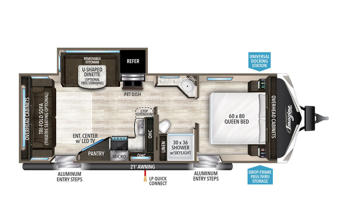 2017 Grand Design Imagine 2500RL Floorplan
