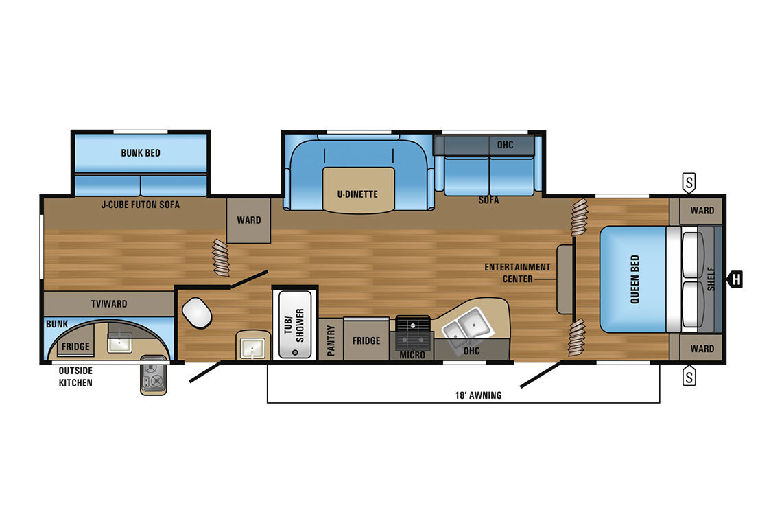 2017 Jayco Jay Flight SLX 32BDSW Floorplan