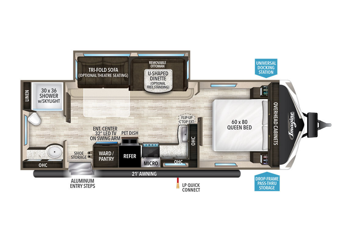 2018 Grand Design Imagine 2600RB Floorplan
