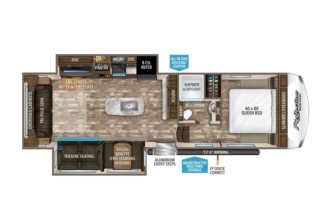 2018 Grand Design Reflection 150 295RL Floorplan