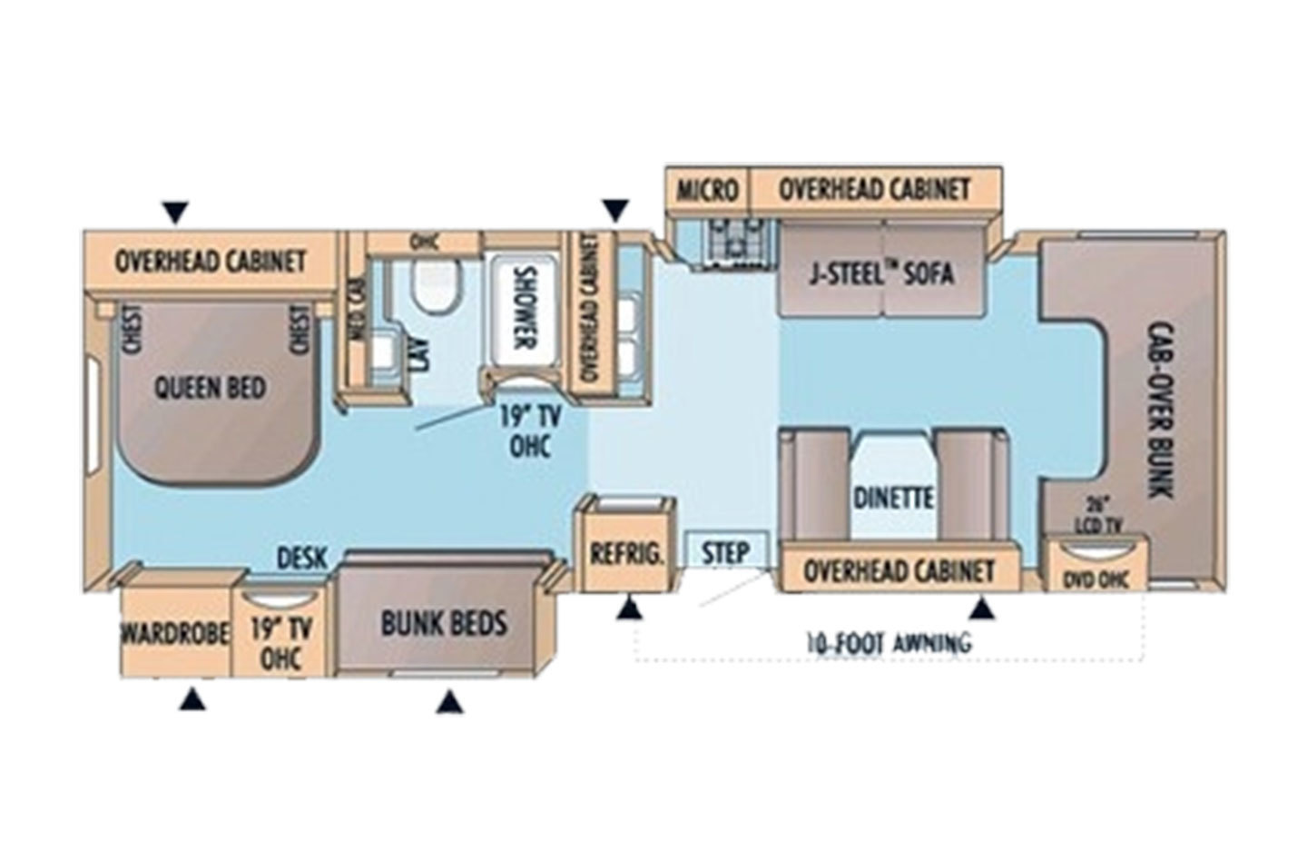 2009 Jayco Greyhawk 31FS Floorplan