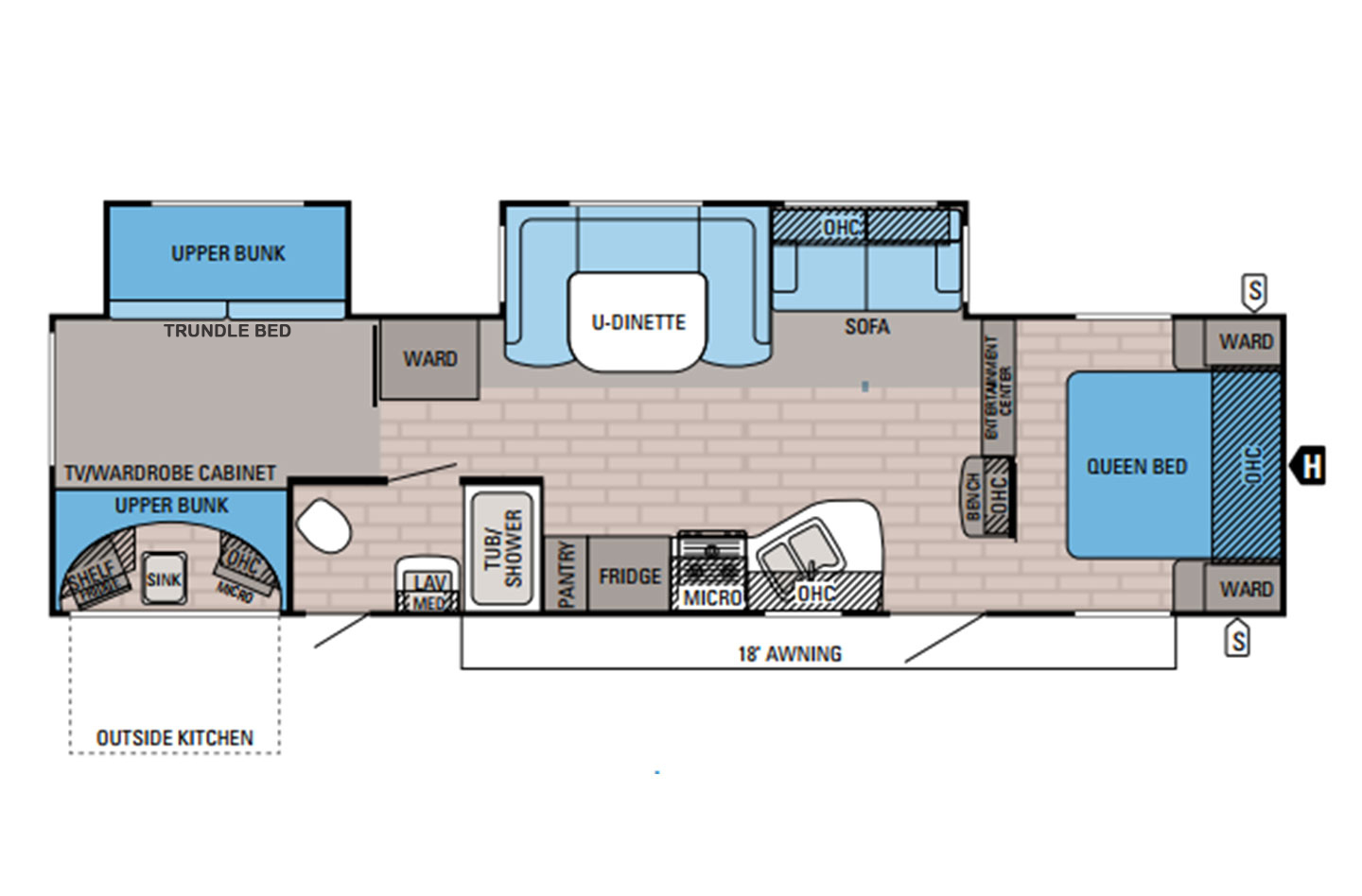 2014 Jayco Eagle 314BHDS Floorplan
