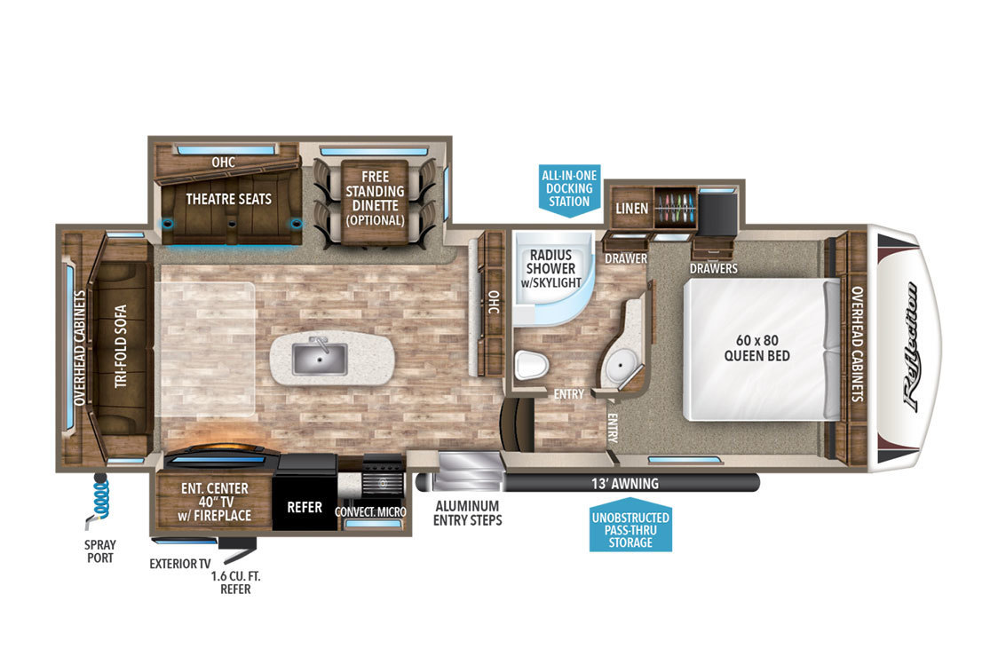 2018 Grand Design Reflection 29RS Floorplan