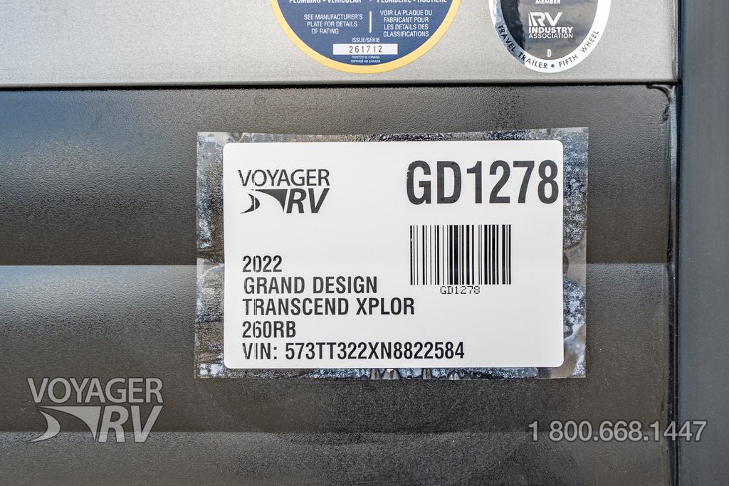 2022 Grand Design Transcend Xplor 260RB