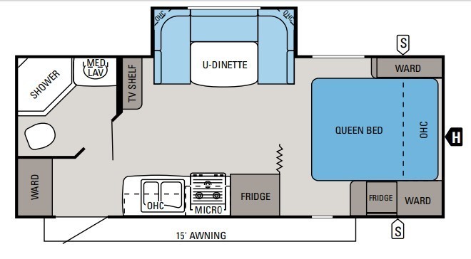 2014 Jayco Whitehawk 21DSRB Floorplan