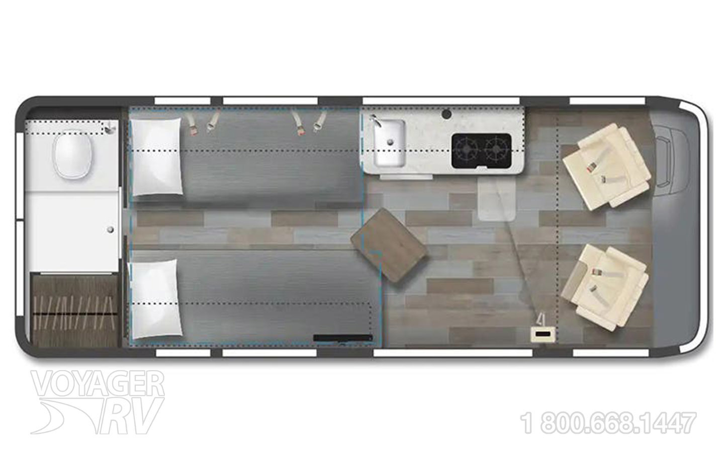 2024 Winnebago Travato 59K Floorplan