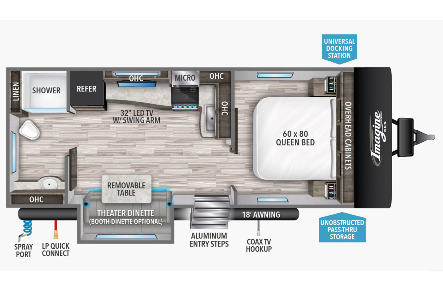 22' travel trailer floor plans