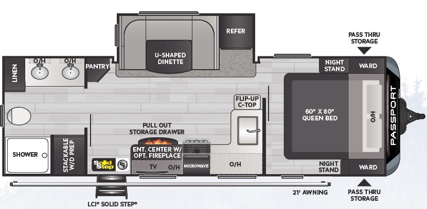 2023 Keystone Passport GT 2400RBWE Floorplan