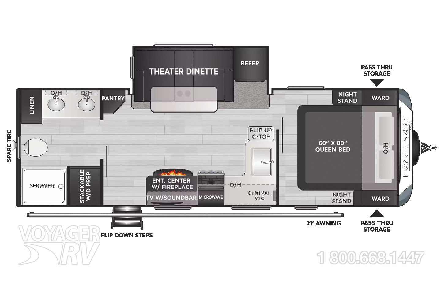 2023 Grand Design Transcend Xplor 231RK Floorplan