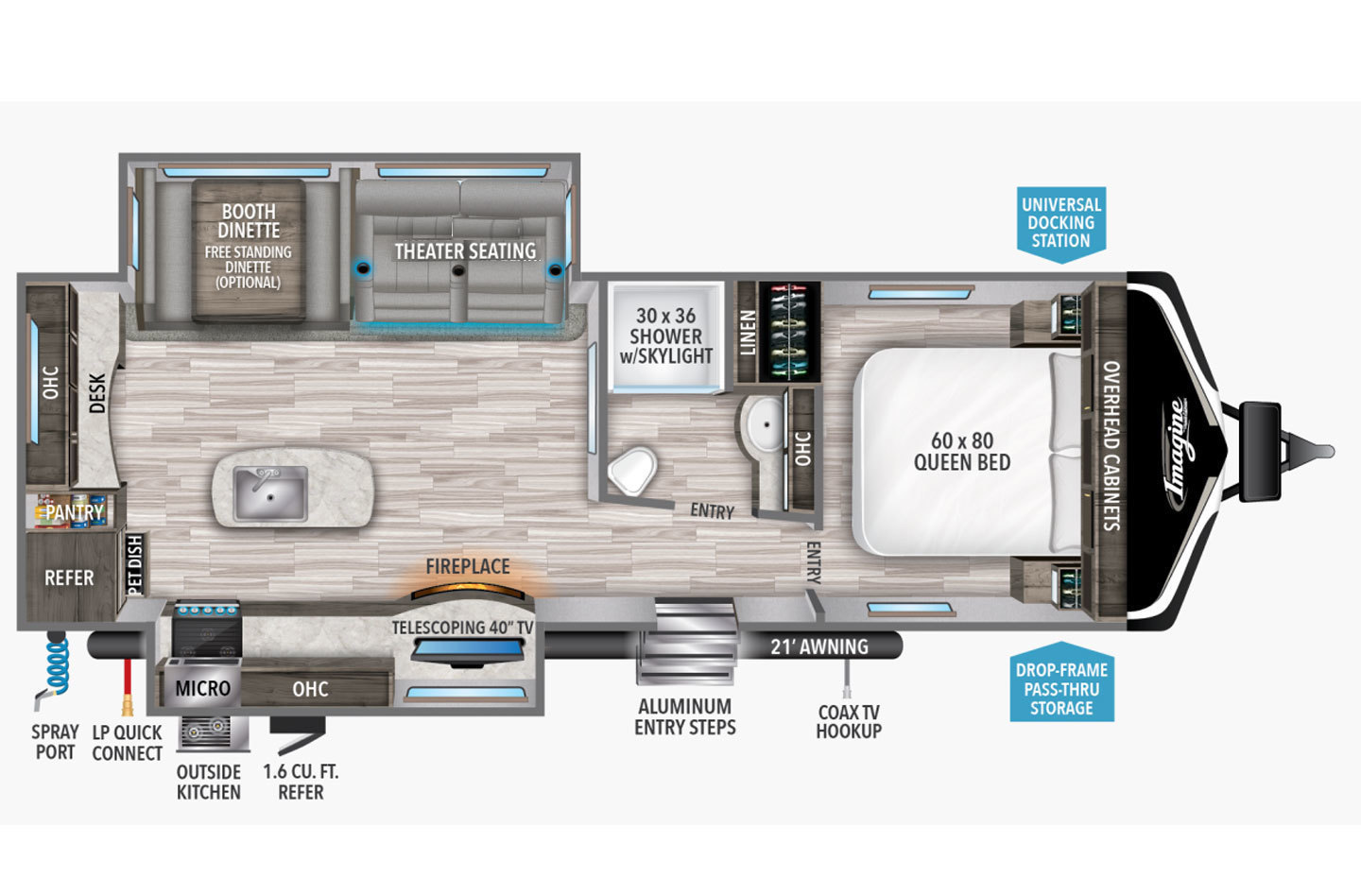 2021 Grand Design Imagine 2670MK Floorplan