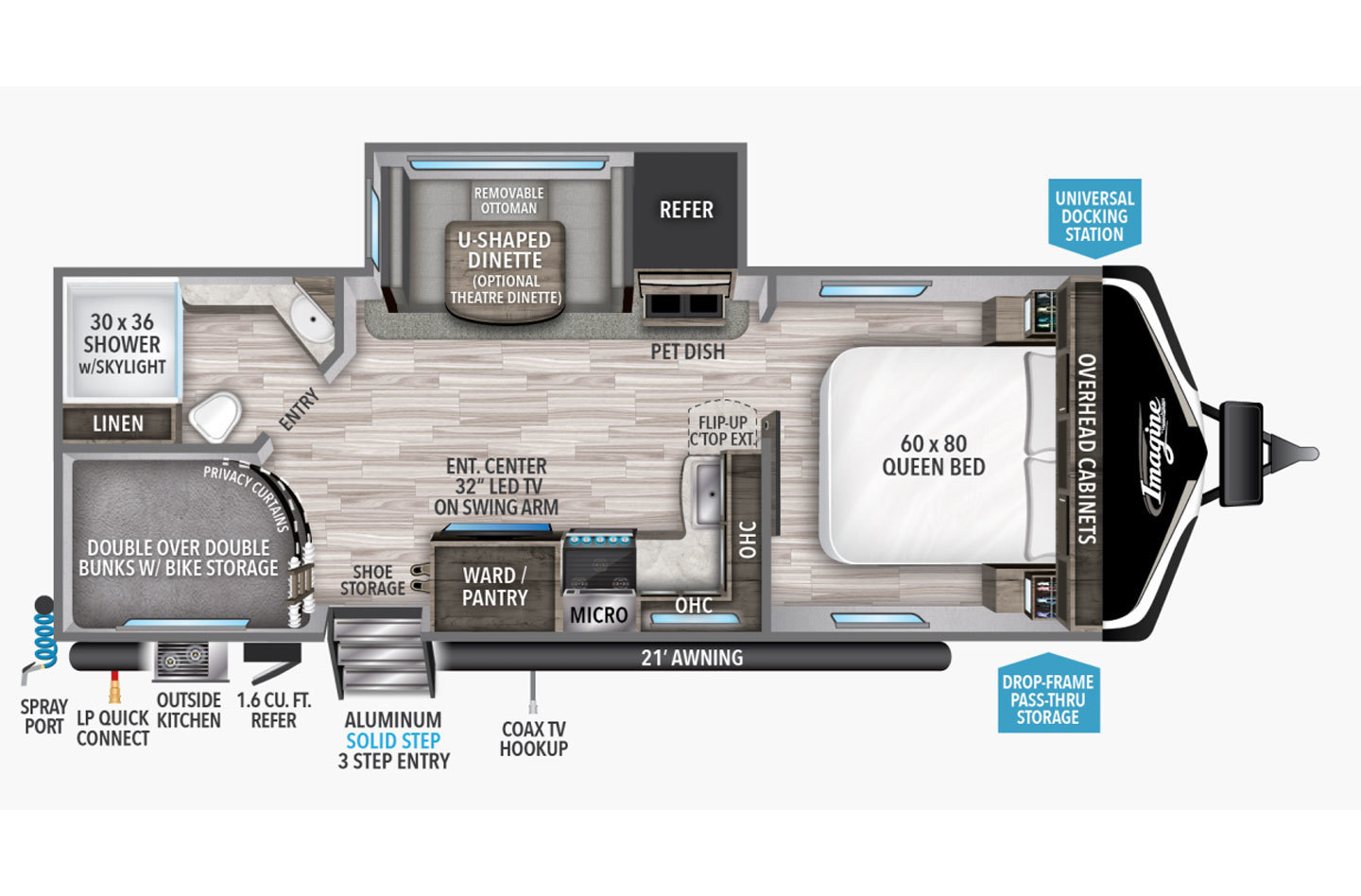 2021 Grand Design Imagine 2400BH Floorplan
