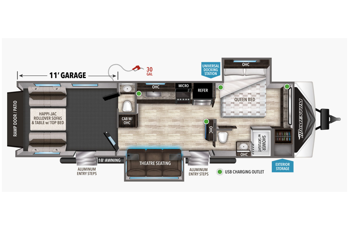 2021 Grand Design Momentum G-Class 29G Floorplan