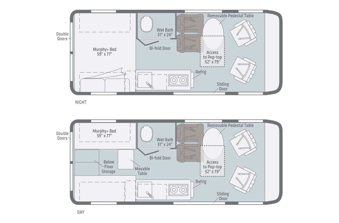 2023 Winnebago Solis Pocket 36A Floorplan