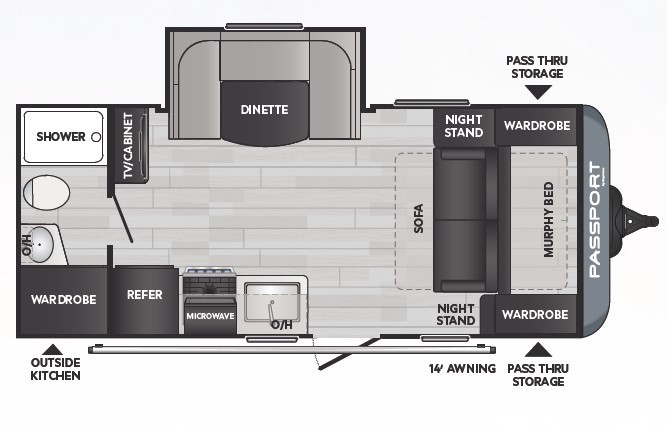 2021 Keystone Passport SL 189RBWE Floorplan