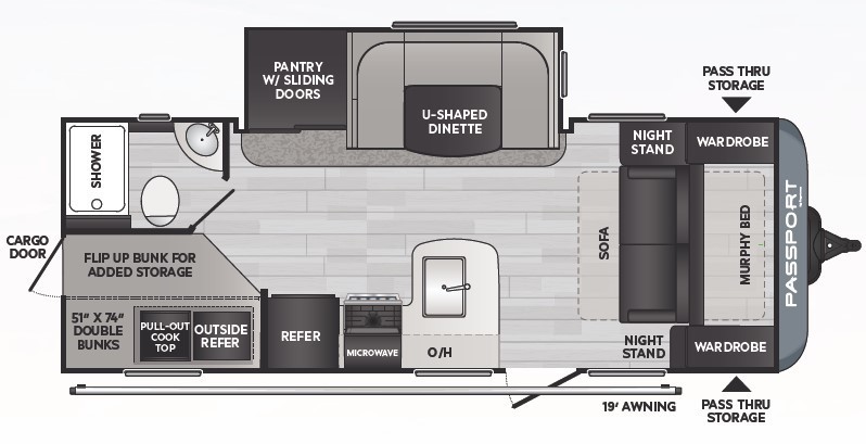 2022 Keystone Passport SL 221BHWE Floorplan
