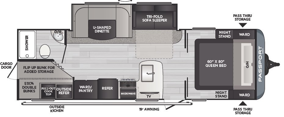 2021 Keystone Passport SL 268BHWE Floorplan