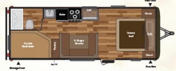 2017 Forest River Cruise Lite 243BHXL Floorplan