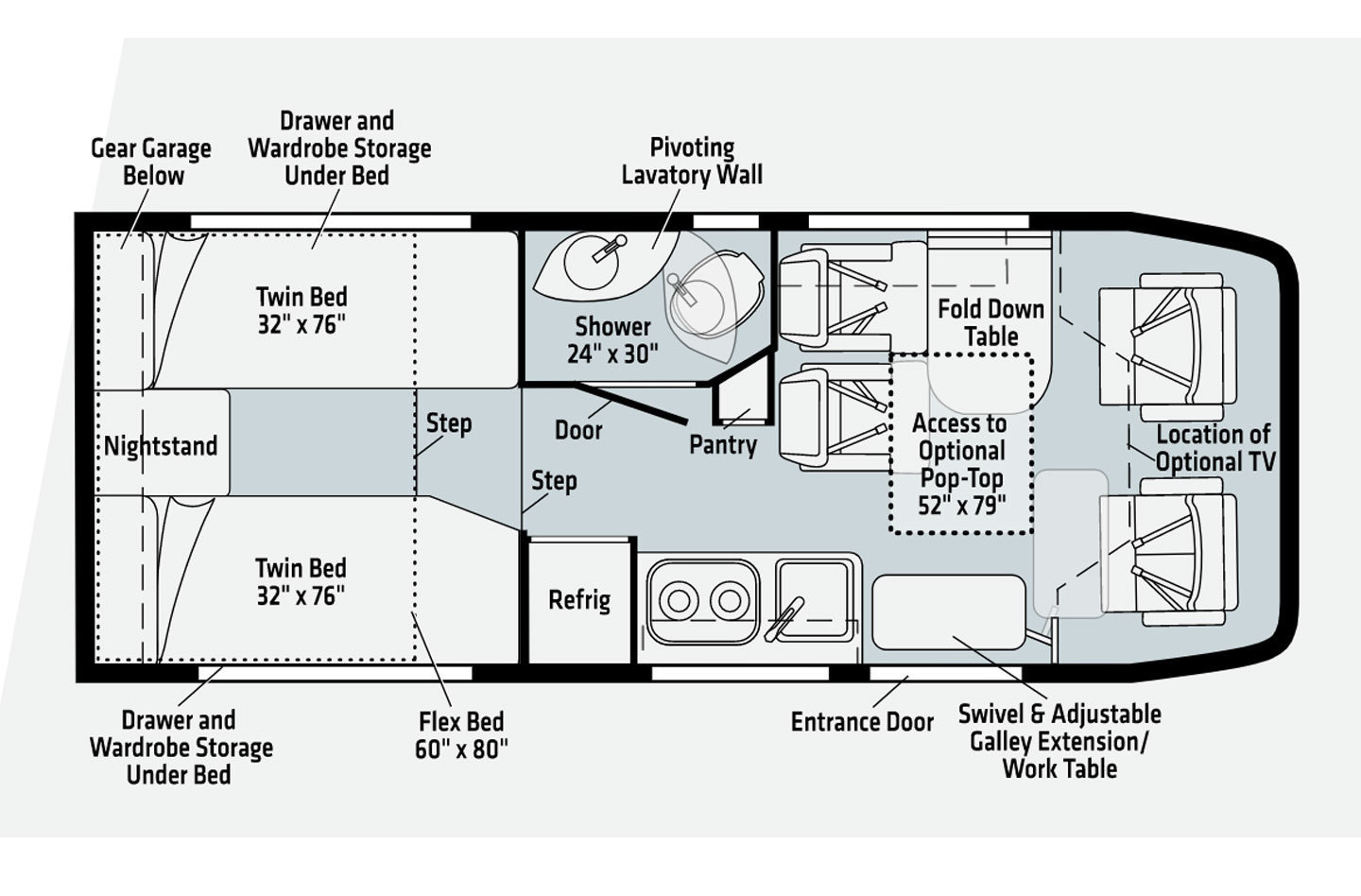 For Sale New 2023 Winnebago EKKO 22A AWD POPTOP Class B+ & Vans