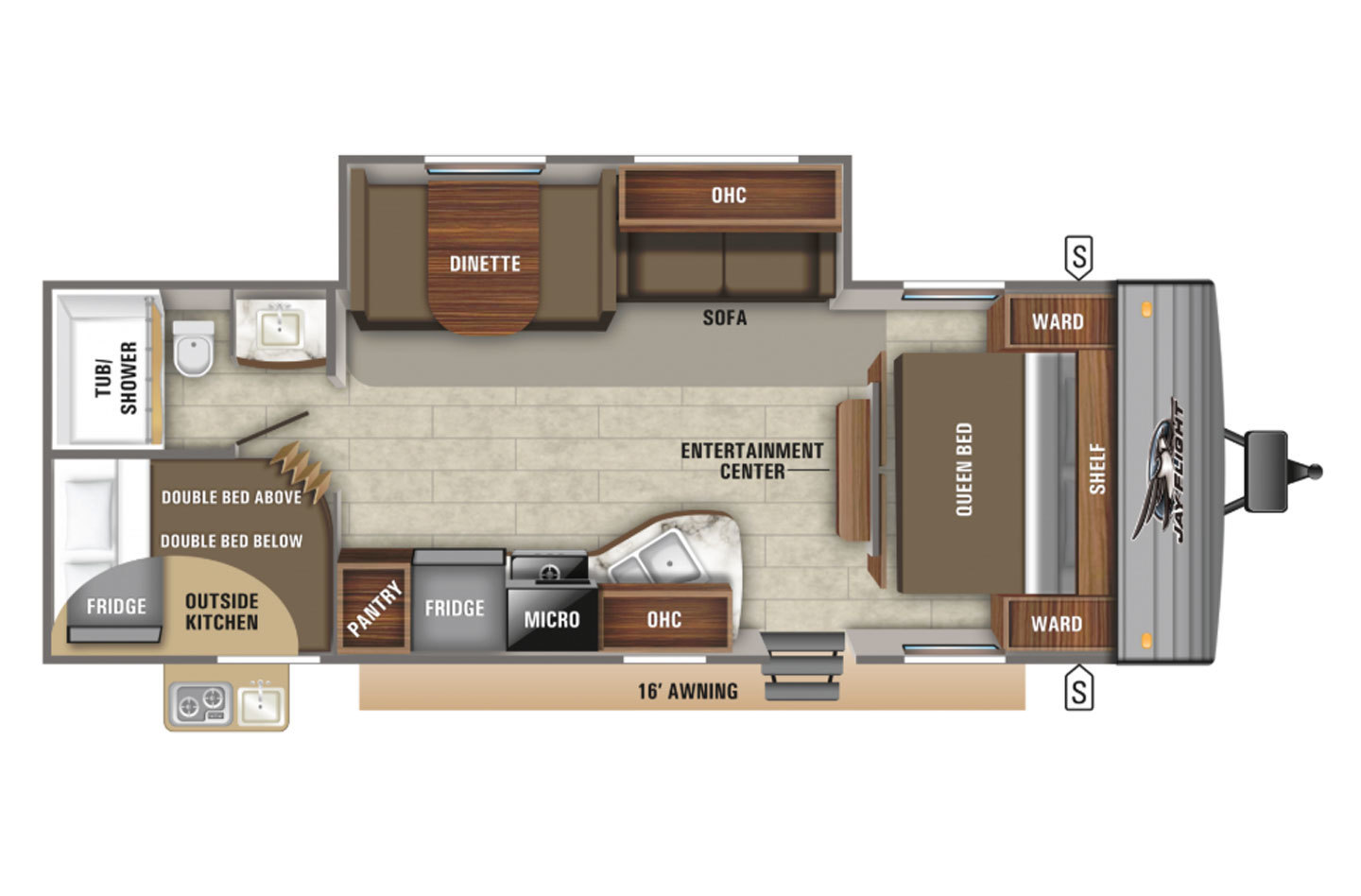2022 Jayco Jay Flight Rocky Mountain 267BHSW Baja Floorplan