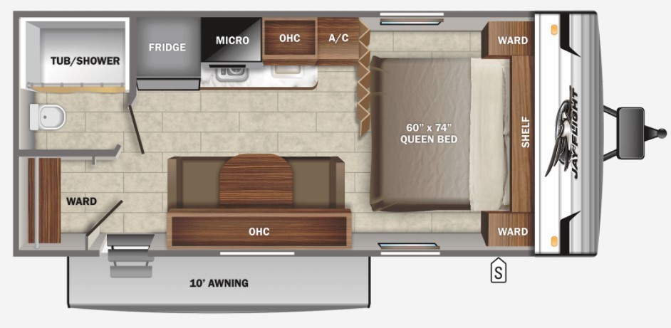 2022 Jayco Jay Feather Micro 166FBS Floorplan