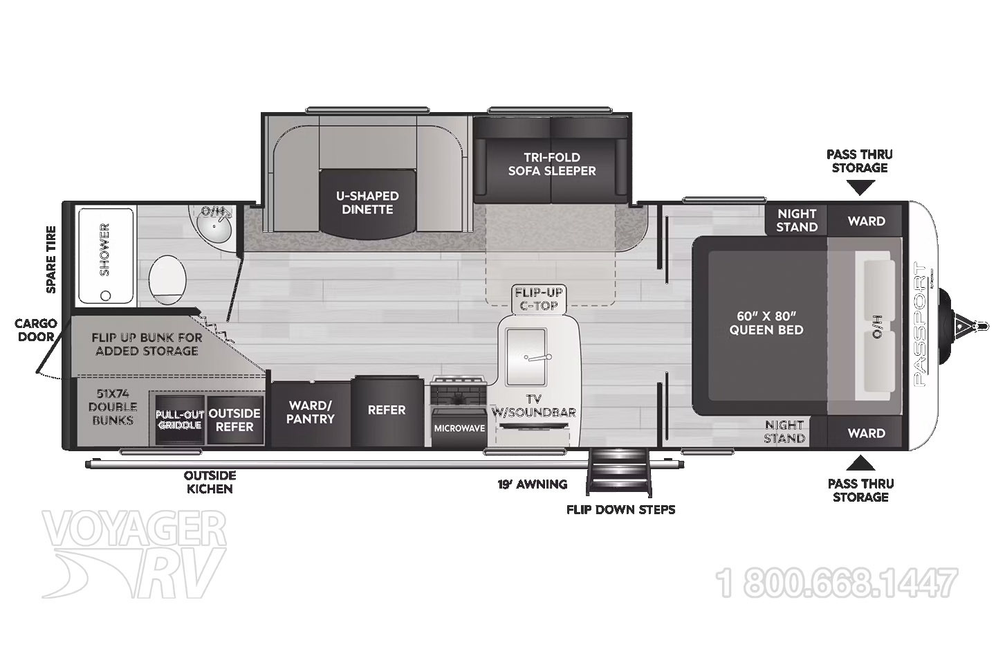 2023 Keystone Passport SL 268BHWE Floorplan