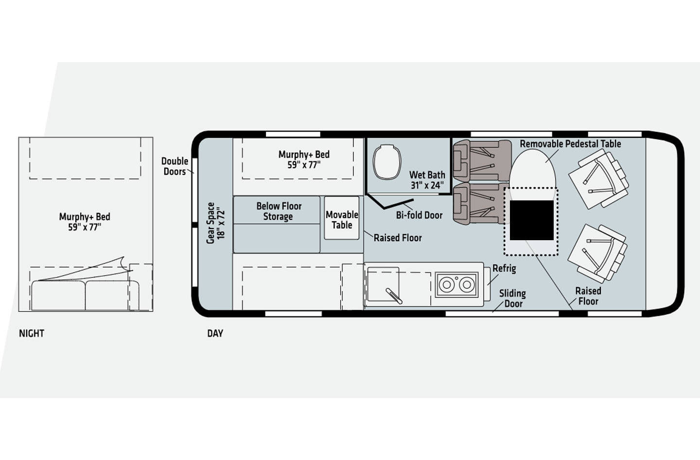 2022 Winnebago Solis Pocket 36A Floorplan