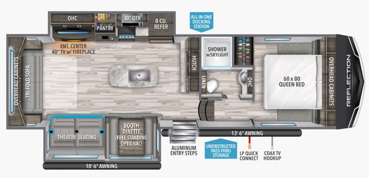 2022 Grand Design Reflection 150 295RL Floorplan