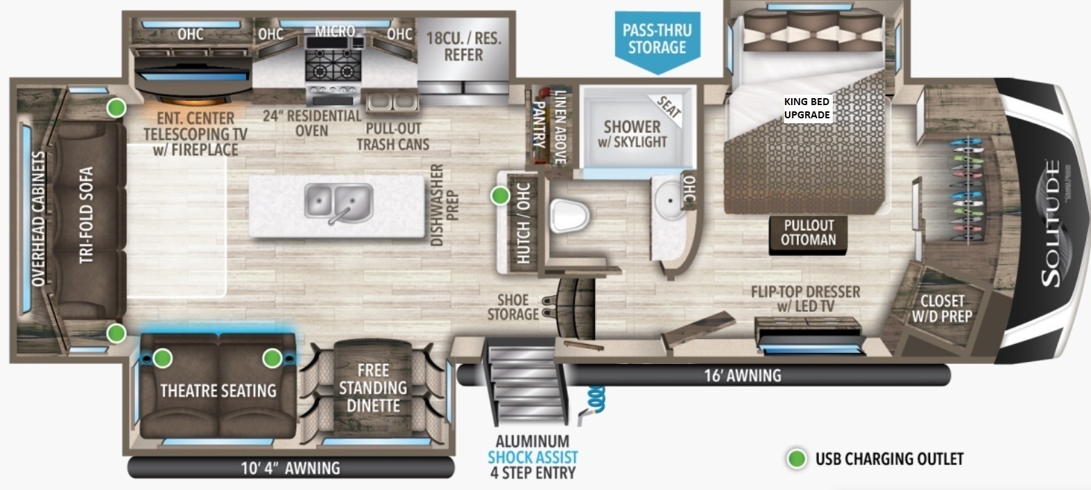2022 Grand Design Solitude 310GK Floorplan