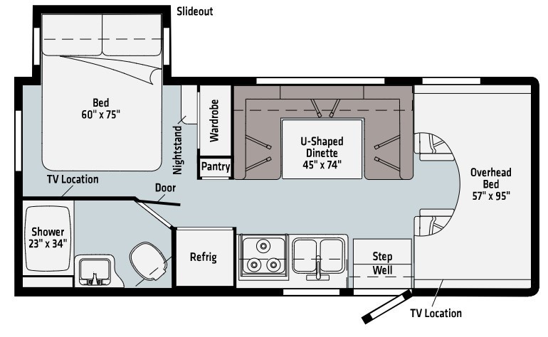 2022 Winnebago Spirit 22M Floorplan