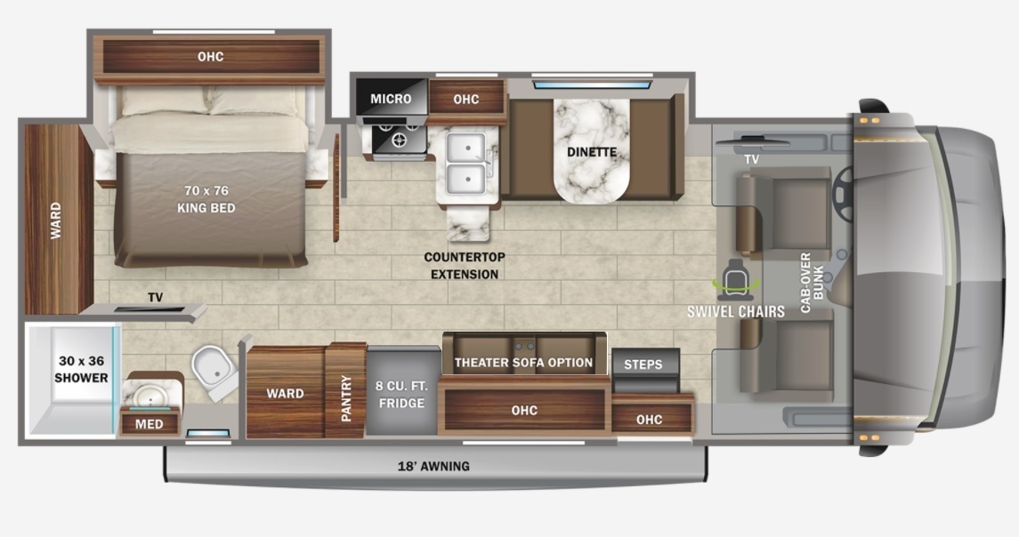 2022 Jayco Greyhawk 27U Floorplan