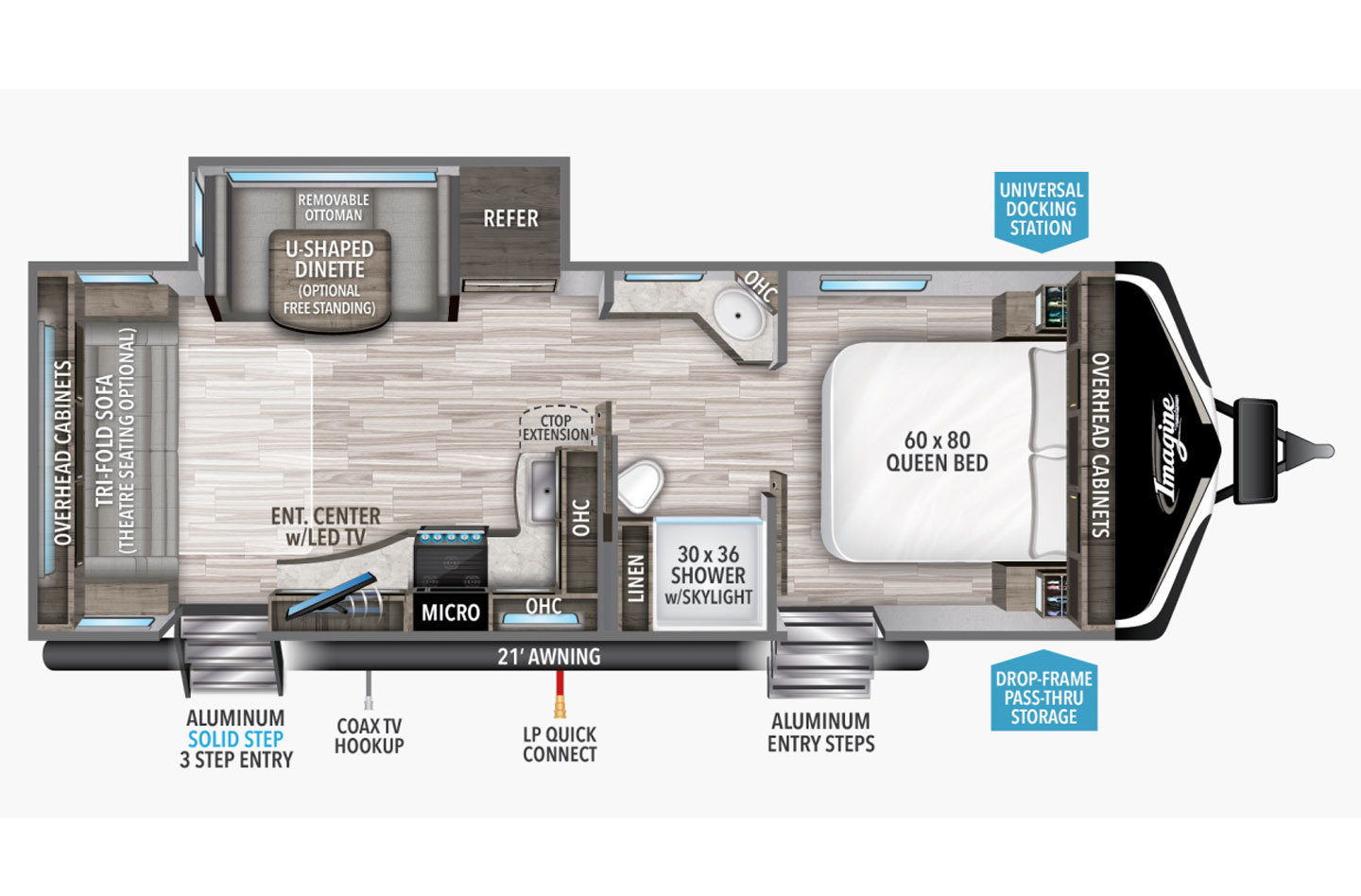 2022 Grand Design Imagine 2500RL Floorplan