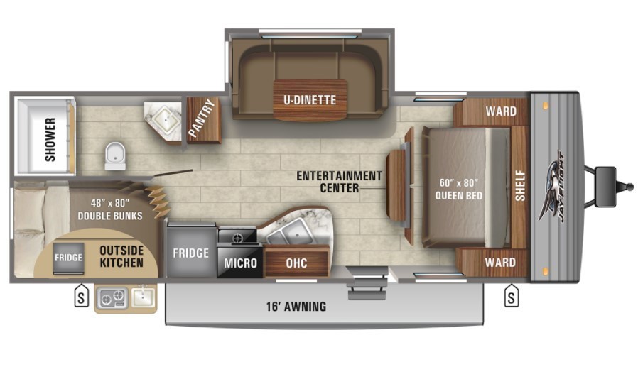 2022 Jayco Jay Flight SLX 242BHSW Floorplan