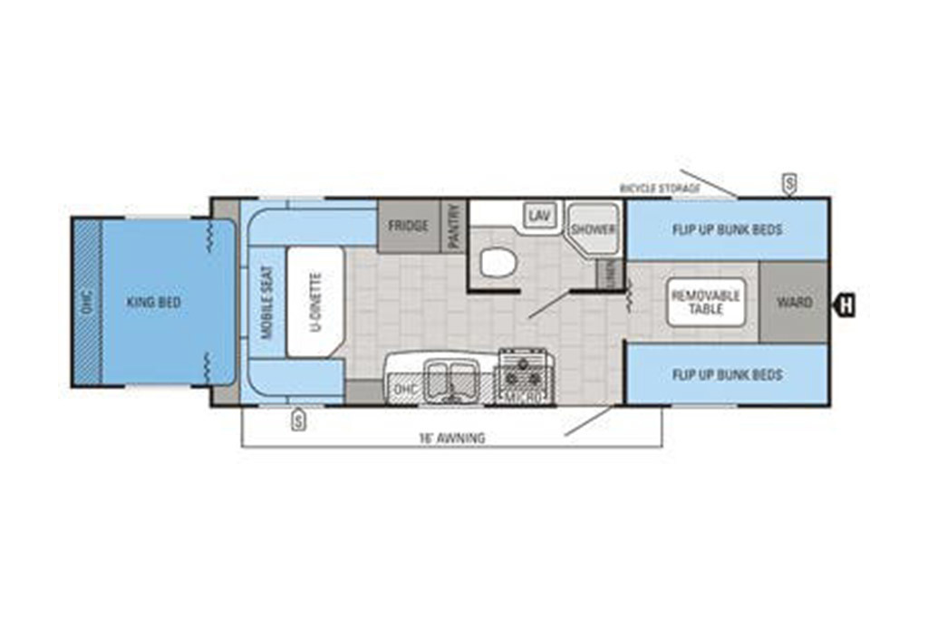 2017 Forest River Cruise Lite 243BHXL Floorplan