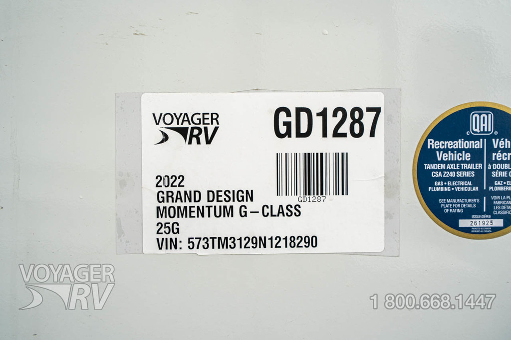 2022 Grand Design Momentum G-Class 25G