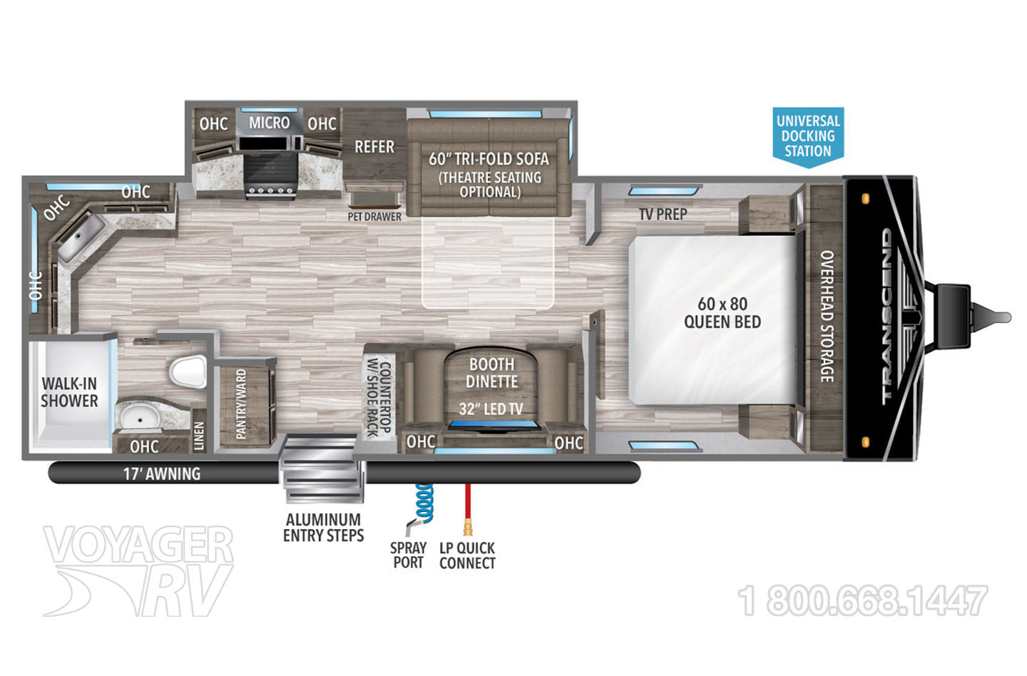 2023 Grand Design Transcend Xplor 240ML Floorplan