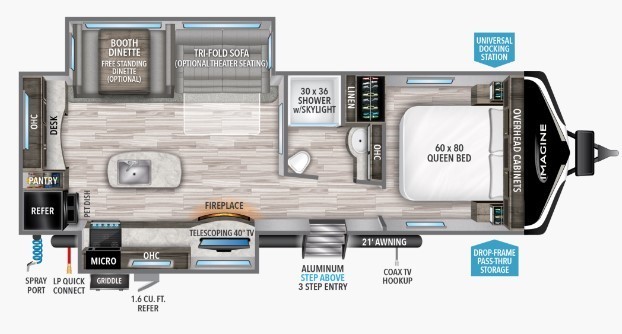 2022 Grand Design Imagine 2670MK Floorplan