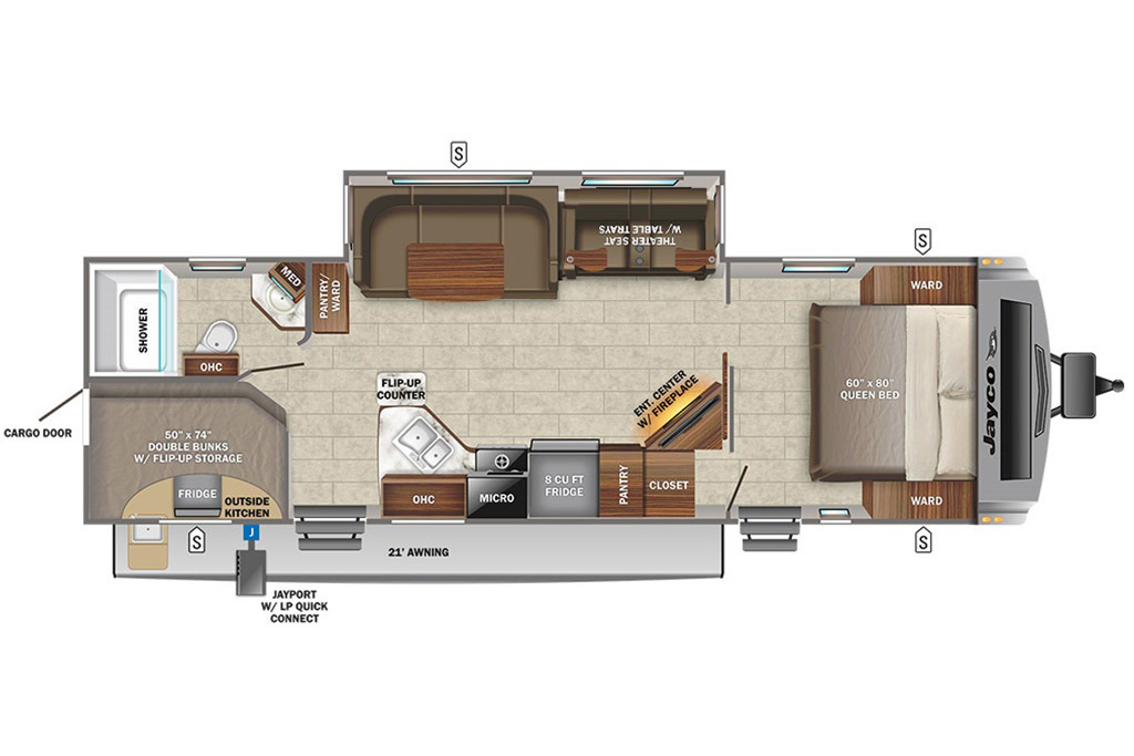 2022 Jayco White Hawk 29BH Floorplan