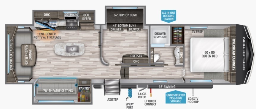 2022 Keystone Avalanche 352BH Floorplan