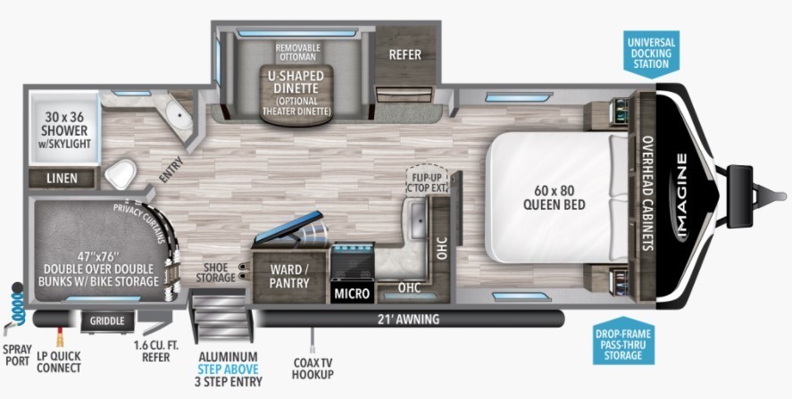 2022 Grand Design Imagine 2400BH Floorplan